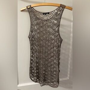 Eileen Fisher crochet vest sz M